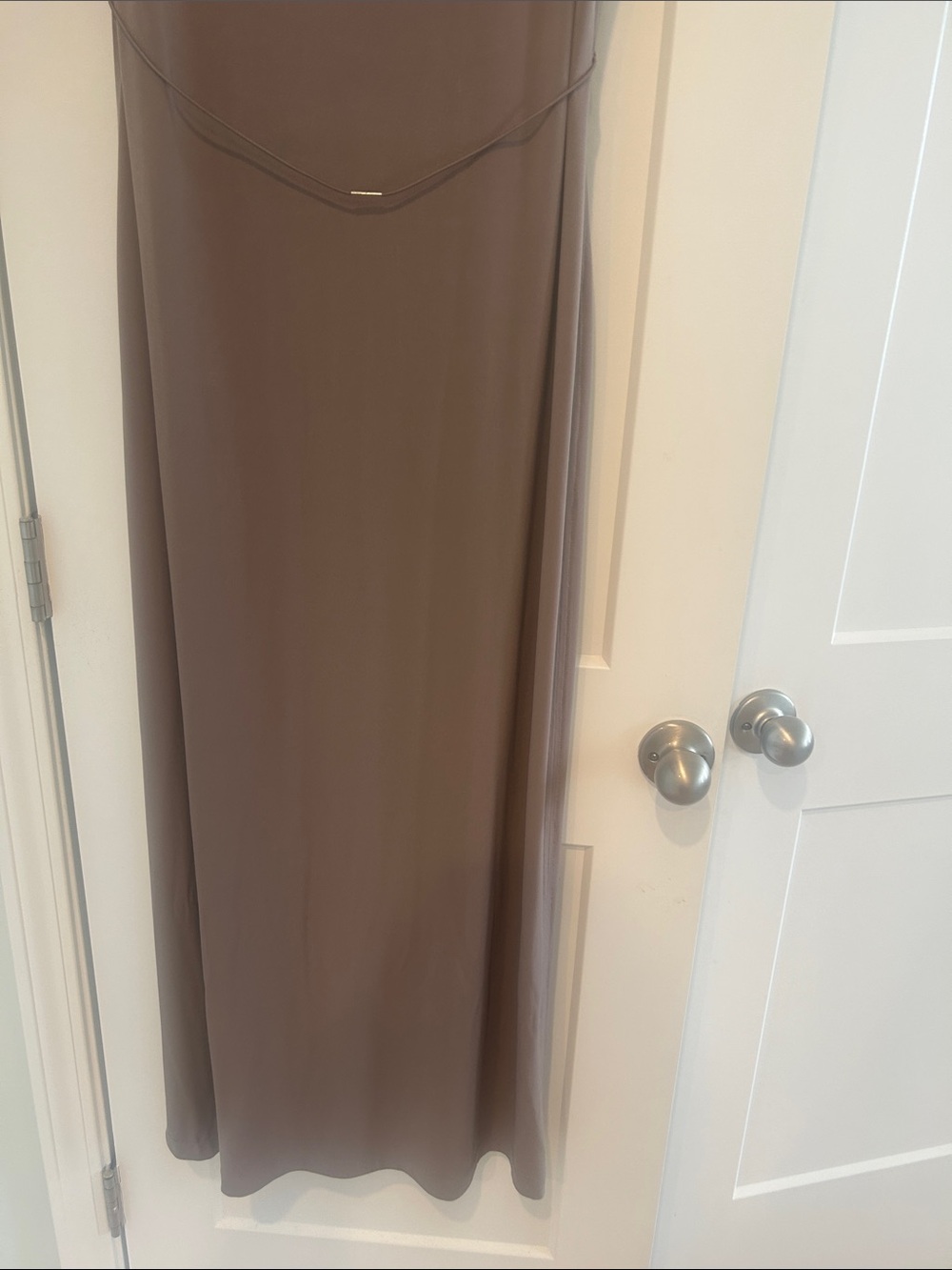 Calvin Klein Sleeveless Mock Neck Maxi Dress - Taupe - Picture 4 of 4